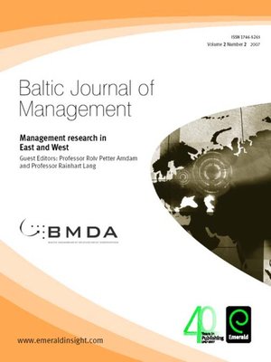 cover image of Baltic Journal of Management, Volume 2, Issue 2